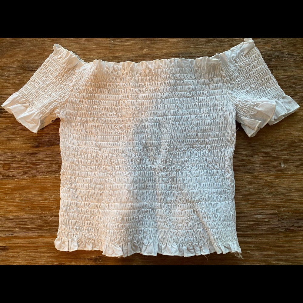 Off the shoulder crop top
